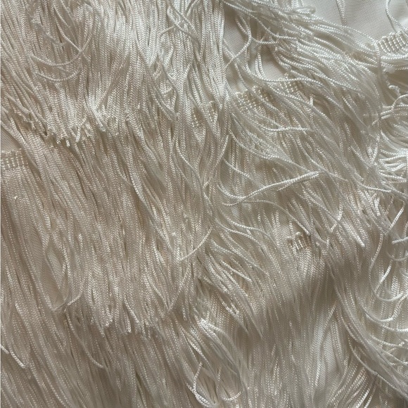 Cowboy fringe white meshki skirt XS - Picture 3 of 3